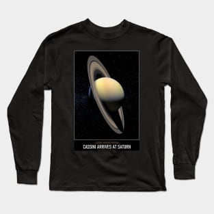 High Resolution Astronomy Cassini Arrives at Saturn Long Sleeve T-Shirt